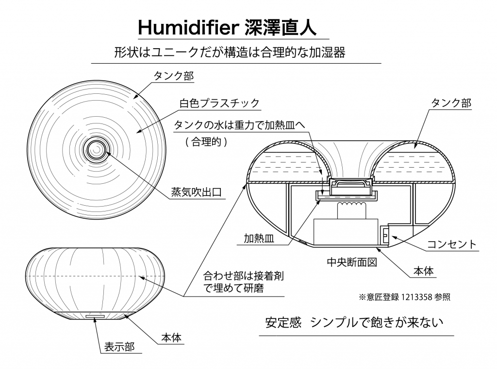 深澤直人Humidifierの構造解説